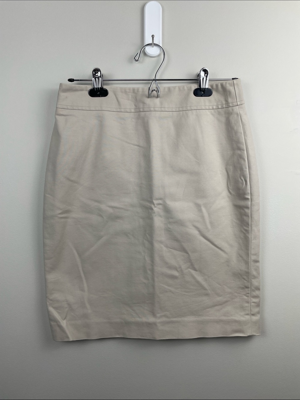 Tailored Cream Pencil Skirt for Women
